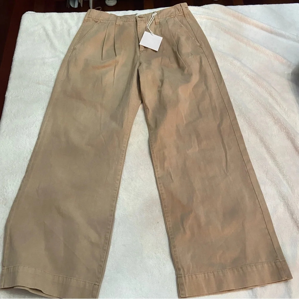 New! Pistola Ellery High Rise Wide Leg Trouser in Sesame 28133 - Picture 3 of 13